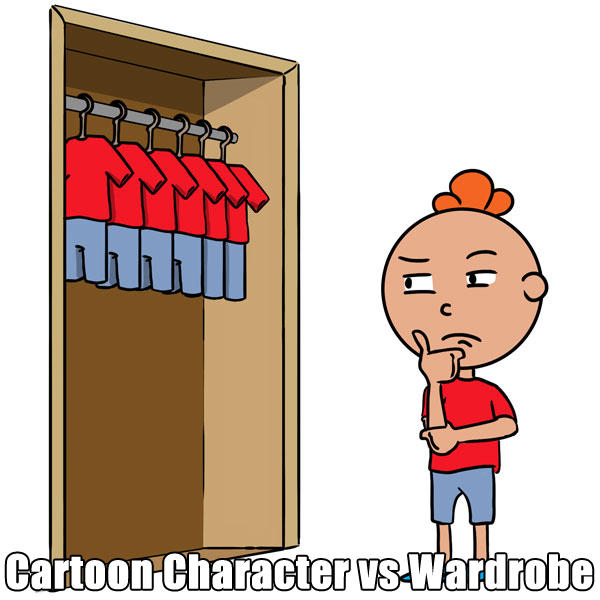 Cartoon Character vs Wardrobe